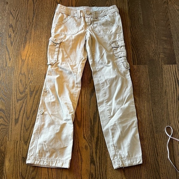Tommy Jeans cargo wide leg khaki pants retro 90’s style convertible length siz 3 - Picture 1 of 10